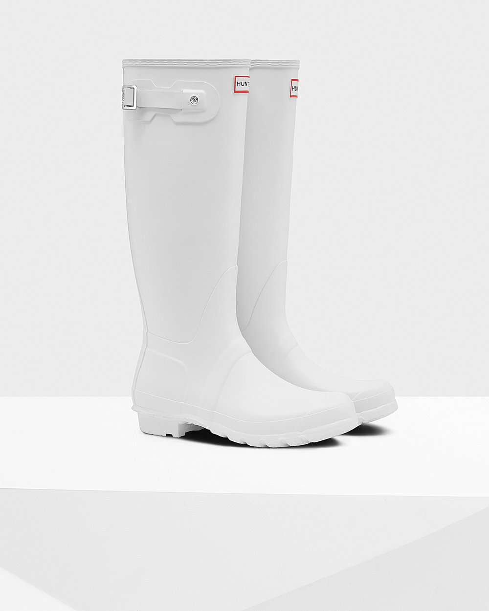 Womens Tall Rain Boots - Hunter Original (81NOJAPKE) - White